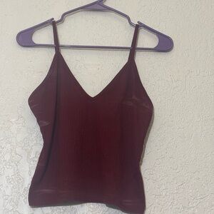 SHEIN M Burgundy Women's Spaghetti Strap Tanktop